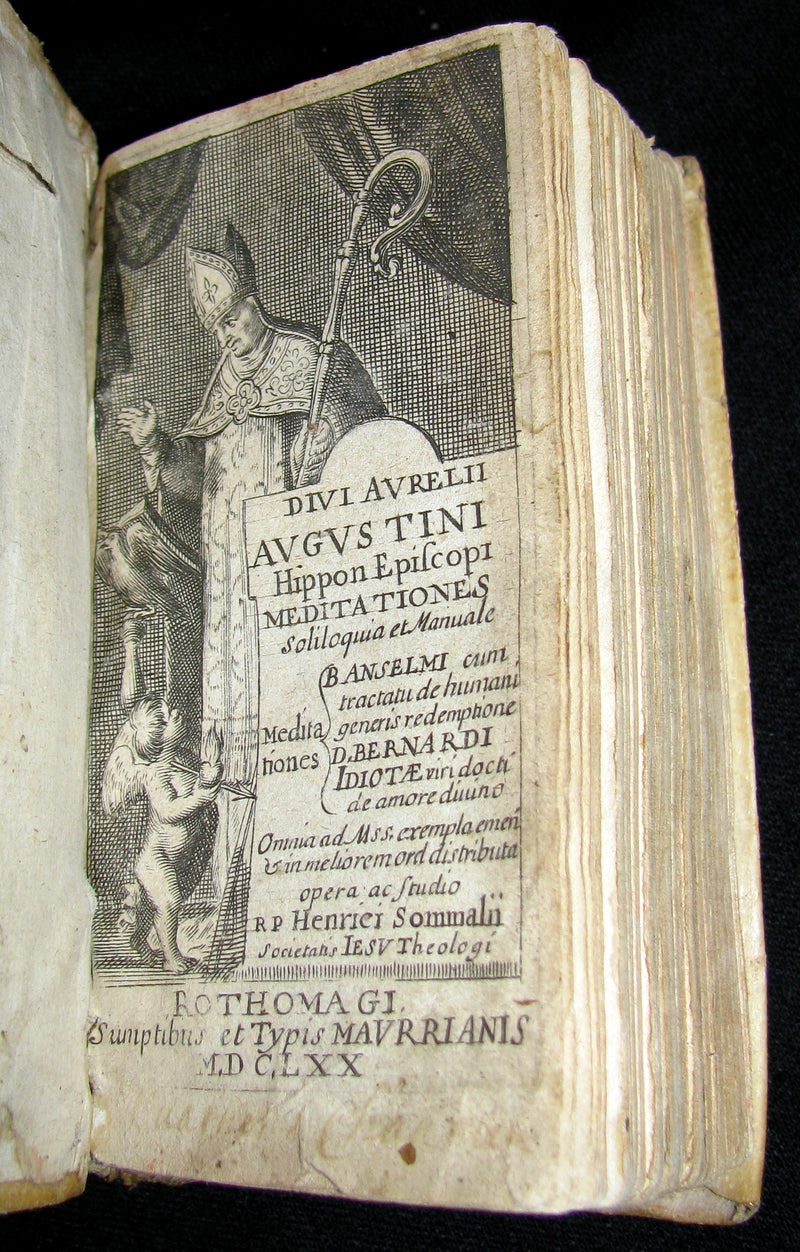 1670 Rare Book - Meditationes by Saint Augustine of Hippo, Anselm & Bernard of Clairvaux