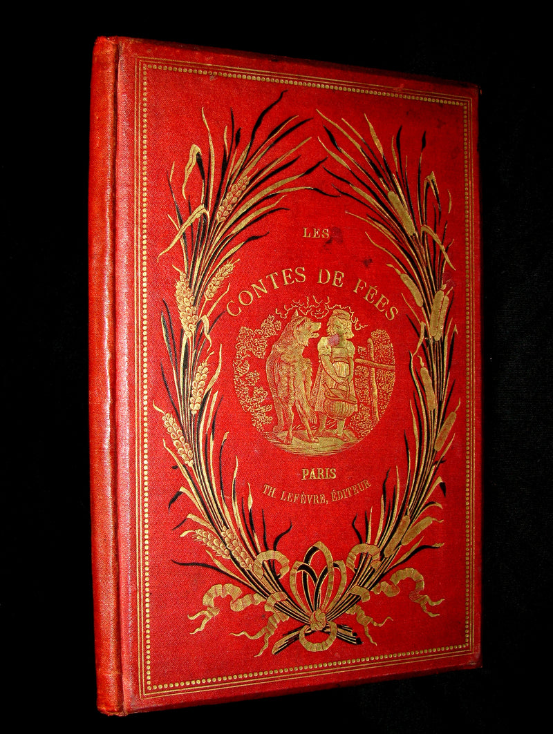 1890 Scarce COLOR illustrated French Book ~ Les Contes des Fées by Perrault - Fairy Tales