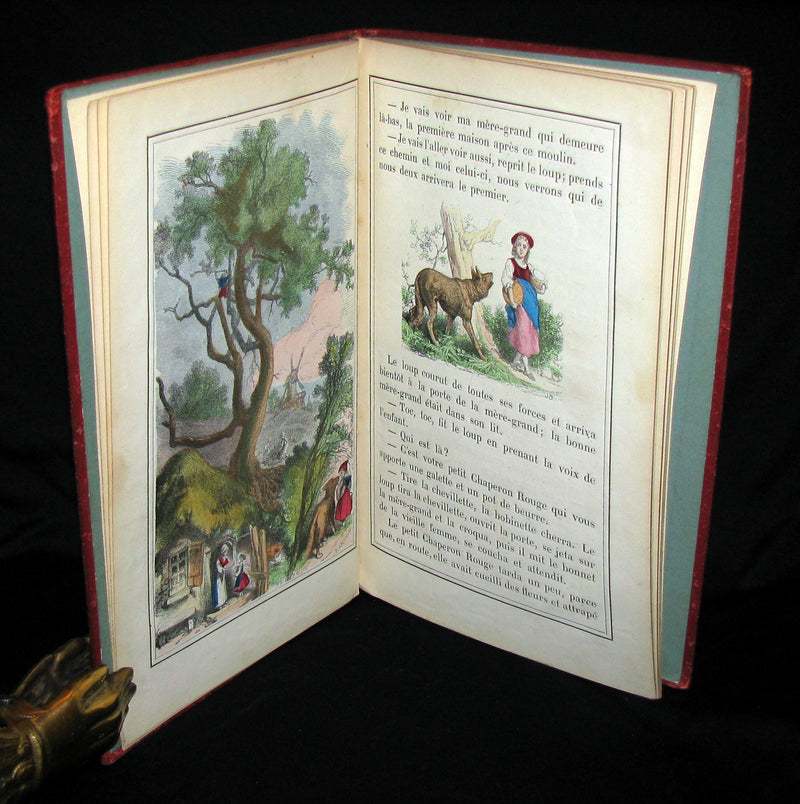 1890 Scarce COLOR illustrated French Book ~ Les Contes des Fées by Perrault - Fairy Tales