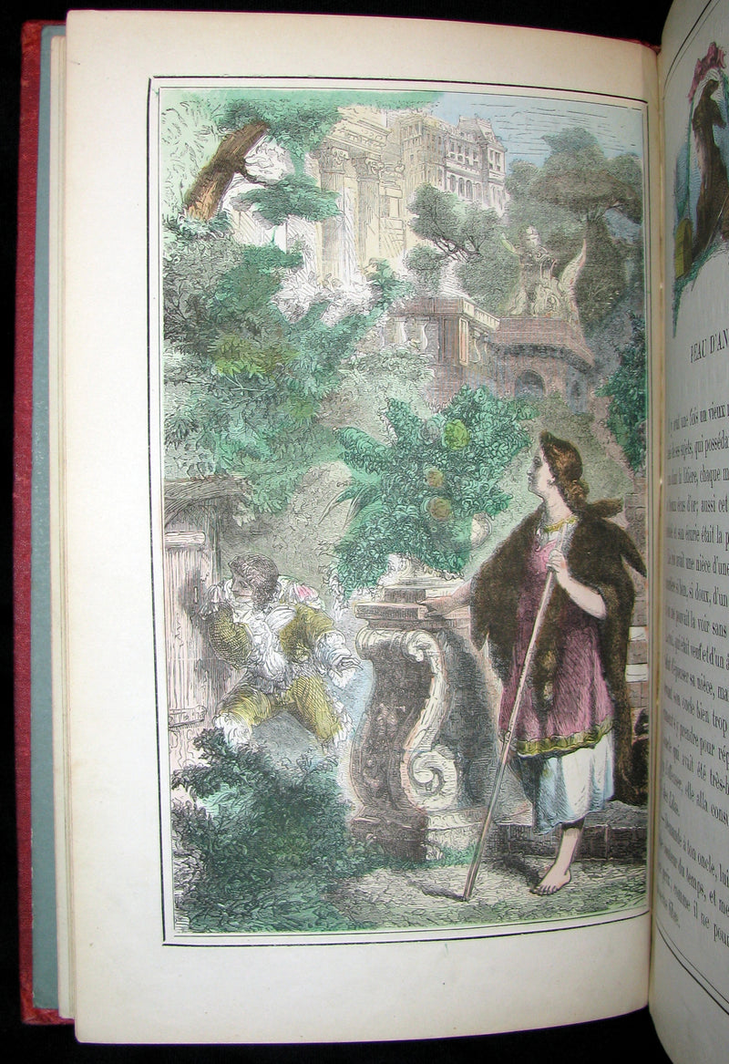 1890 Scarce COLOR illustrated French Book ~ Les Contes des Fées by Perrault - Fairy Tales