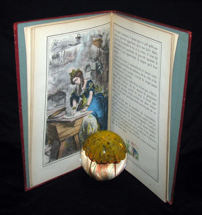 1890 Scarce COLOR illustrated French Book ~ Les Contes des Fées by Perrault - Fairy Tales