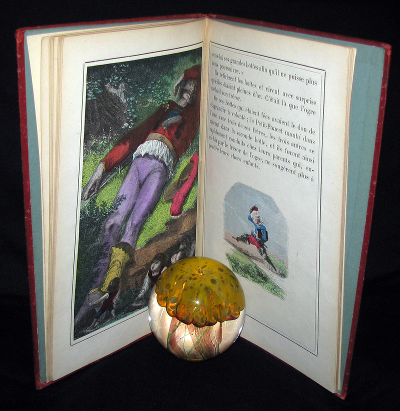 1890 Scarce COLOR illustrated French Book ~ Les Contes des Fées by Perrault - Fairy Tales