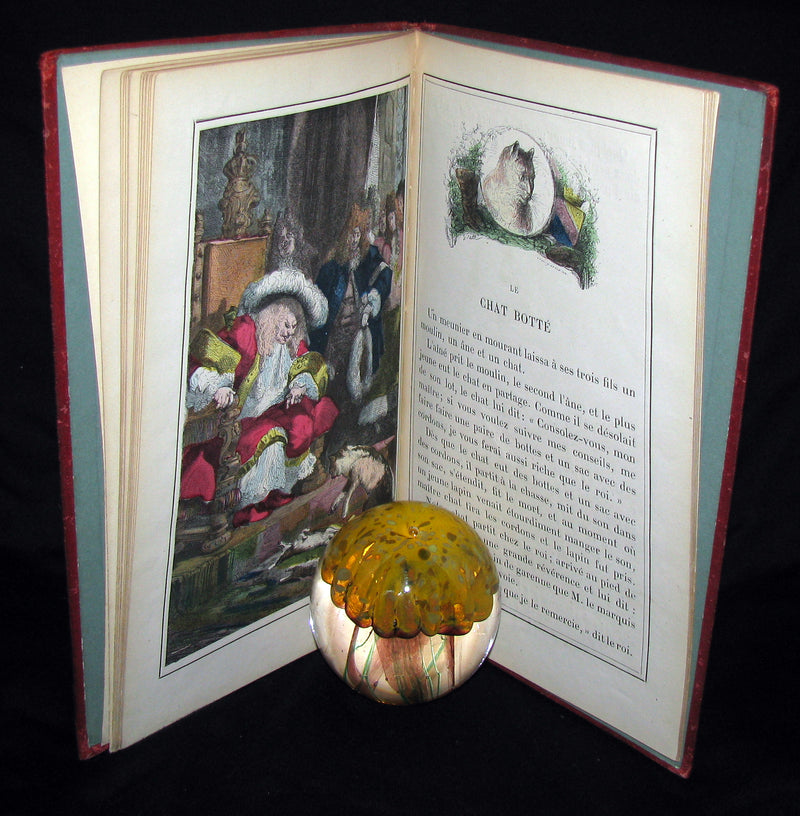 1890 Scarce COLOR illustrated French Book ~ Les Contes des Fées by Perrault - Fairy Tales