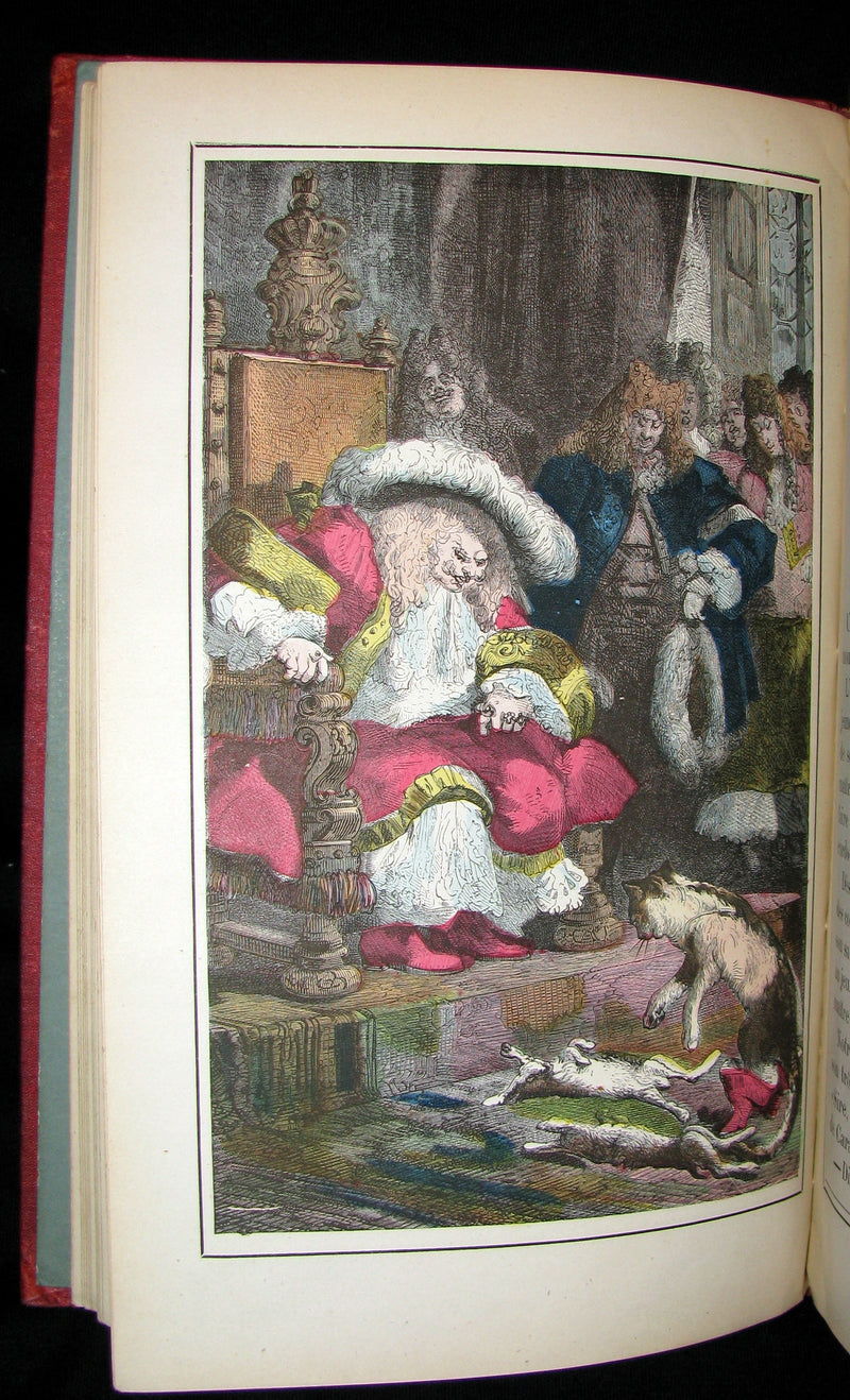 1890 Scarce COLOR illustrated French Book ~ Les Contes des Fées by Perrault - Fairy Tales