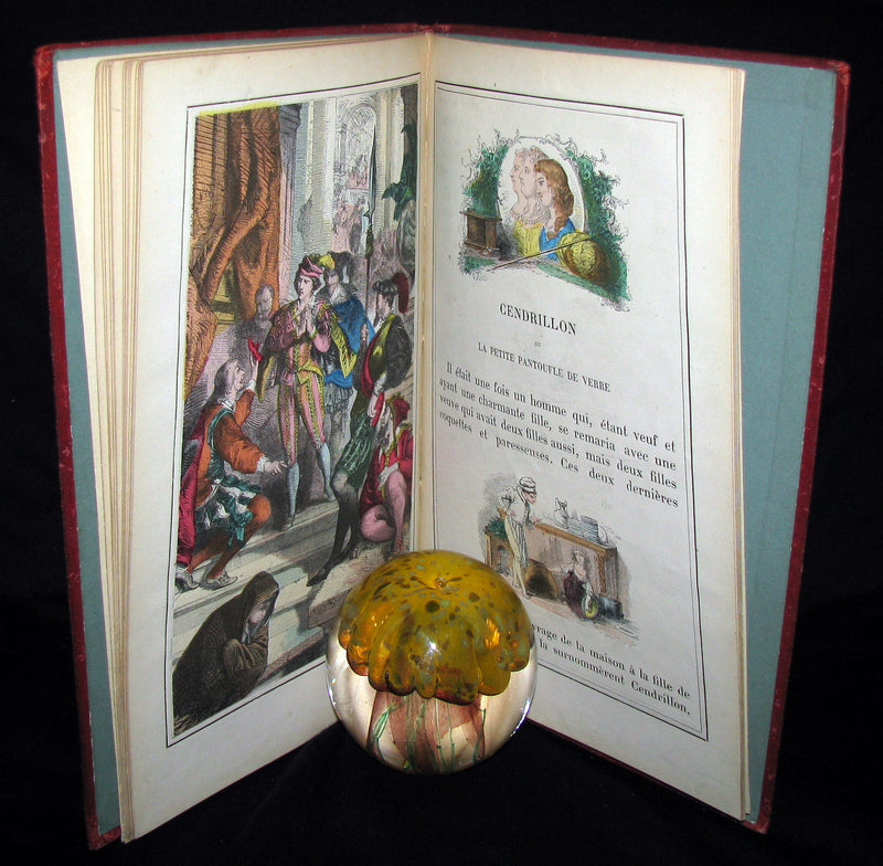 1890 Scarce COLOR illustrated French Book ~ Les Contes des Fées by Perrault - Fairy Tales