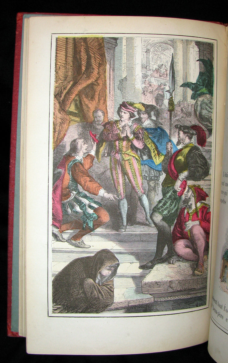 1890 Scarce COLOR illustrated French Book ~ Les Contes des Fées by Perrault - Fairy Tales