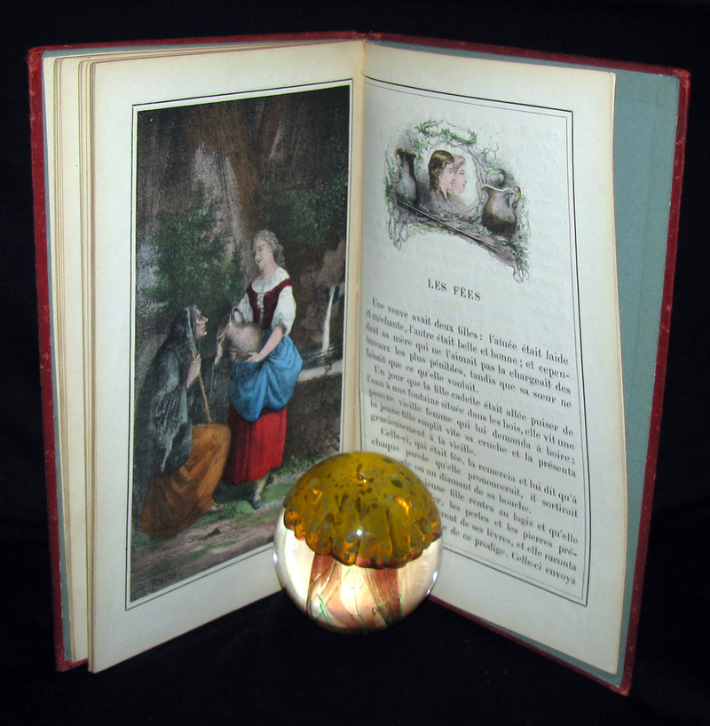 1890 Scarce COLOR illustrated French Book ~ Les Contes des Fées by Perrault - Fairy Tales