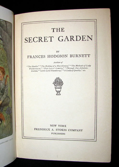 1911 Rare First Edition Book - The Secret Garden by Frances Hodgson Burnett.