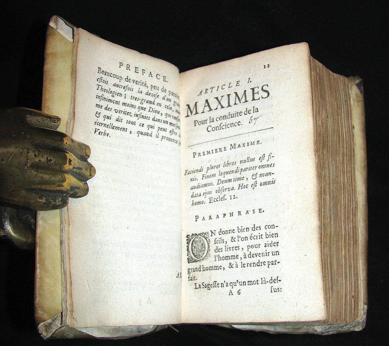1684 Rare French Vellum Book - Wisdom Tips Or Solomon's Maxims - CONSEILS de la SAGESSE