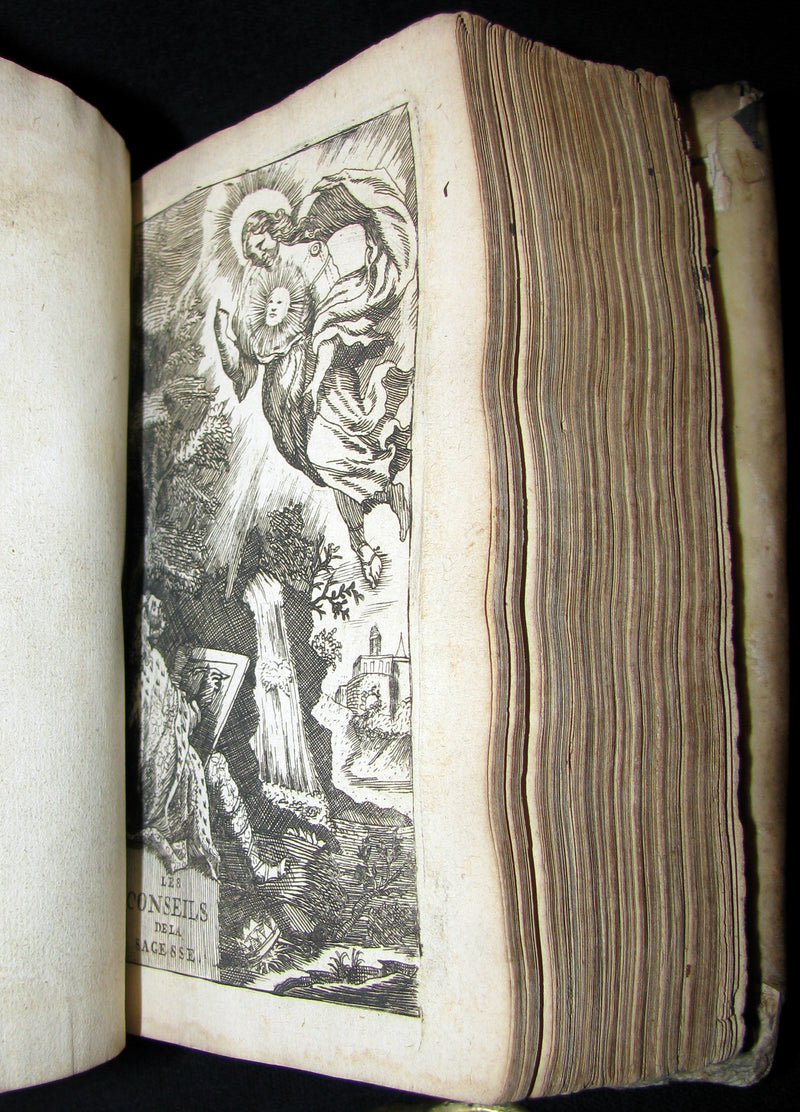 1684 Rare French Vellum Book - Wisdom Tips Or Solomon's Maxims - CONSEILS de la SAGESSE