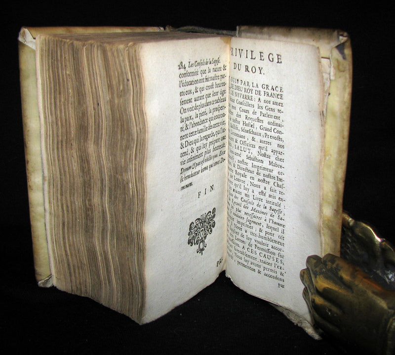 1684 Rare French Vellum Book - Wisdom Tips Or Solomon's Maxims - CONSEILS de la SAGESSE
