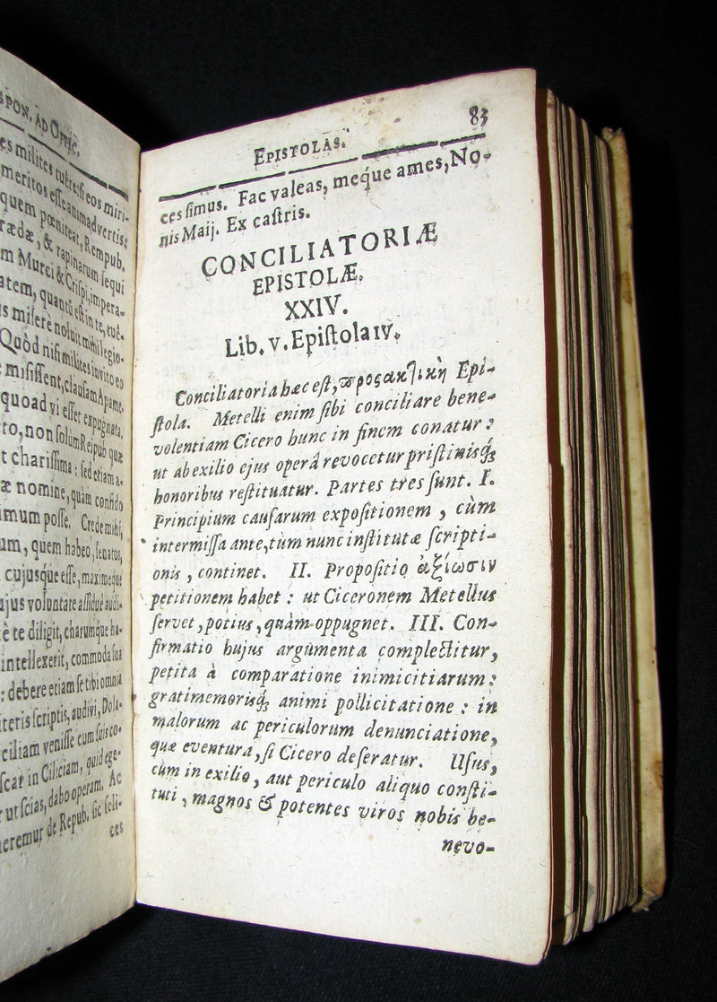 1683 Rare Latin vellum Book - Selection of the Letters of Cicero to his friends -  Selectarum epistolarum