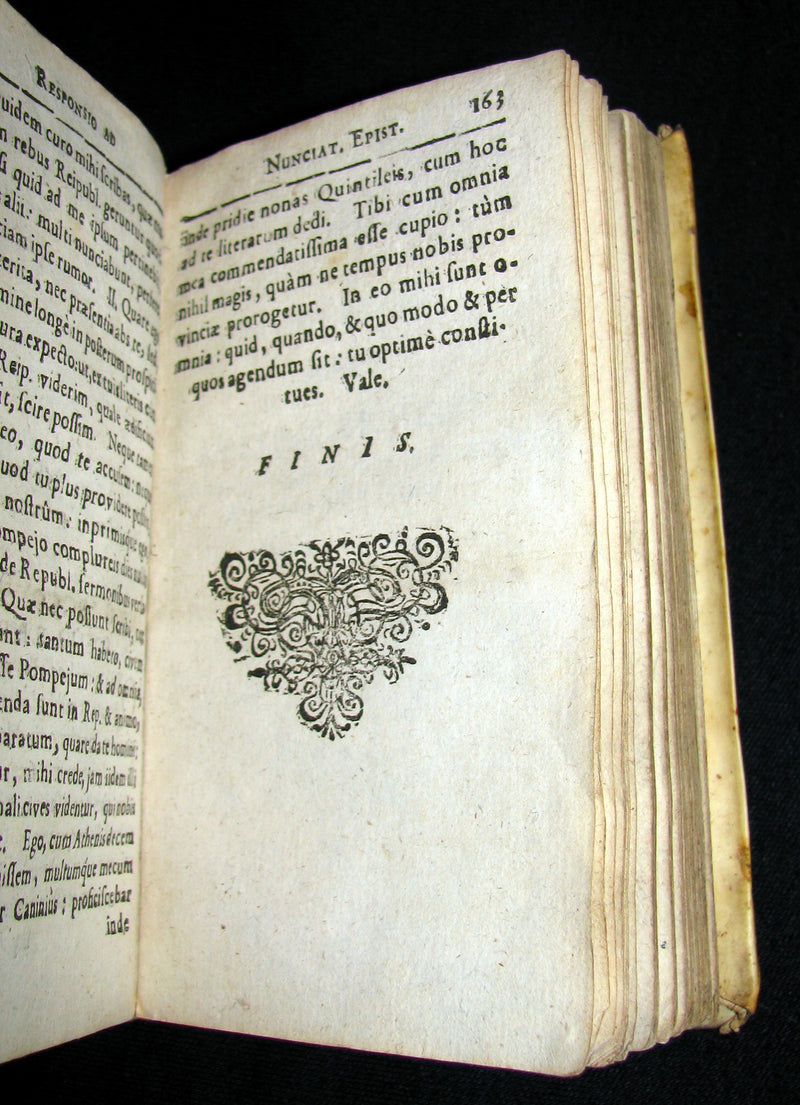 1683 Rare Latin vellum Book - Selection of the Letters of Cicero to his friends -  Selectarum epistolarum