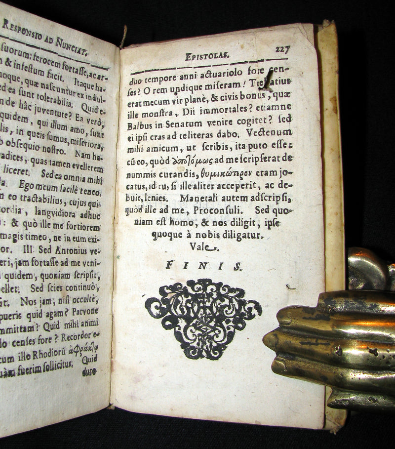 1683 Rare Latin vellum Book - Selection of the Letters of Cicero to his friends -  Selectarum epistolarum