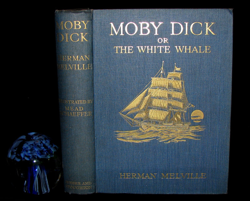 1930 Scarce Book - Moby Dick or The White Whale by Herman Melville, illustrated by Mead Schaeffer