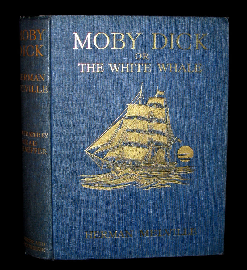 1930 Scarce Book - Moby Dick or The White Whale by Herman Melville, illustrated by Mead Schaeffer