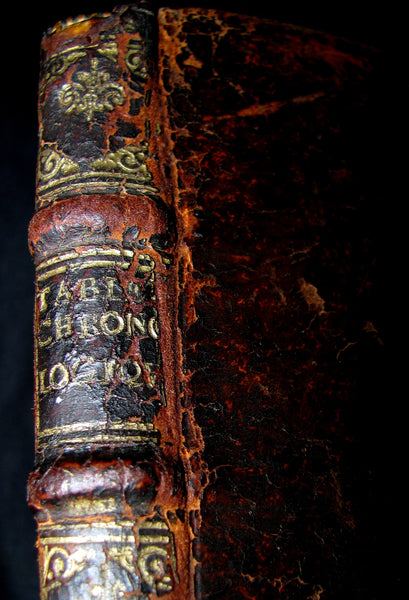 1687 Rare French Book -Chronological Tablets, with the State of the Church in the East, and  West