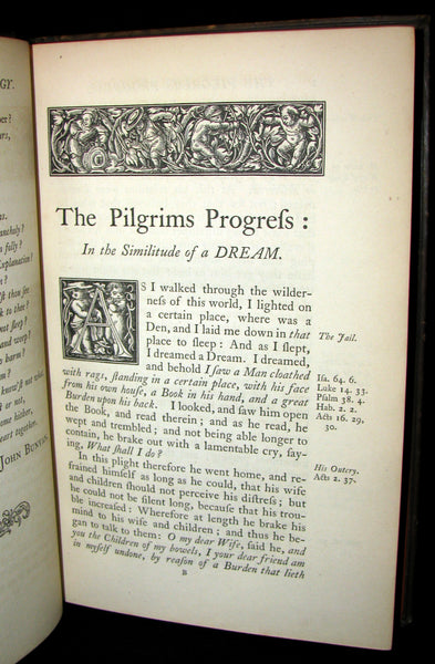 1849 Rare Victorian Book - The Pilgrim's Progress by John Bunyan. Hayday Binding.