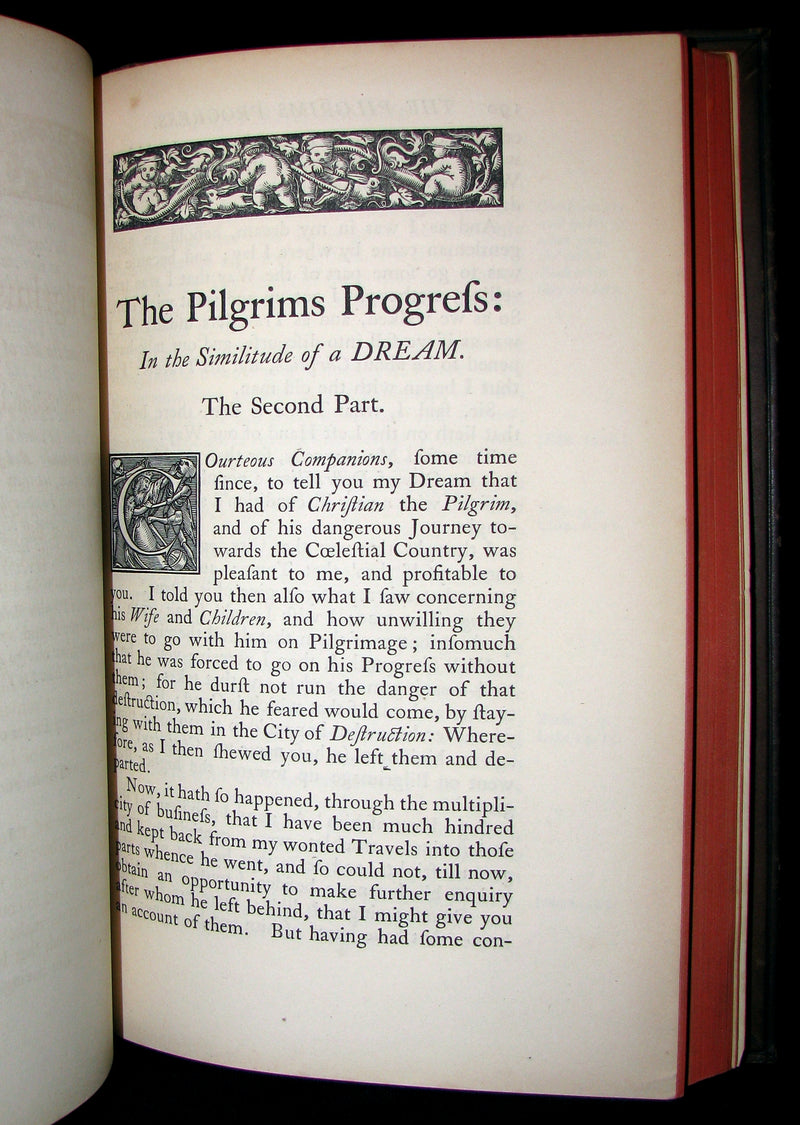 1849 Rare Victorian Book - The Pilgrim's Progress by John Bunyan. Hayday Binding.