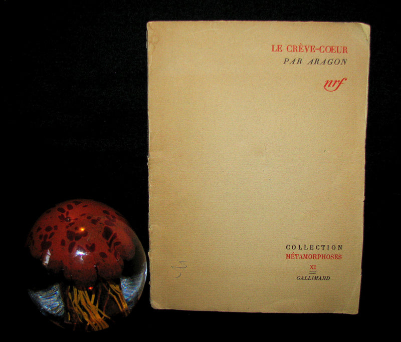 1941 Rare First Edition - LE CRÈVE-COEUR by Louis ARAGON - E.O. Limited to 2150 copies