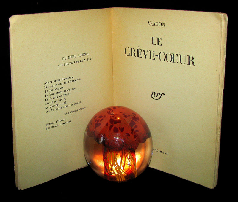 1941 Rare First Edition - LE CRÈVE-COEUR by Louis ARAGON - E.O. Limited to 2150 copies