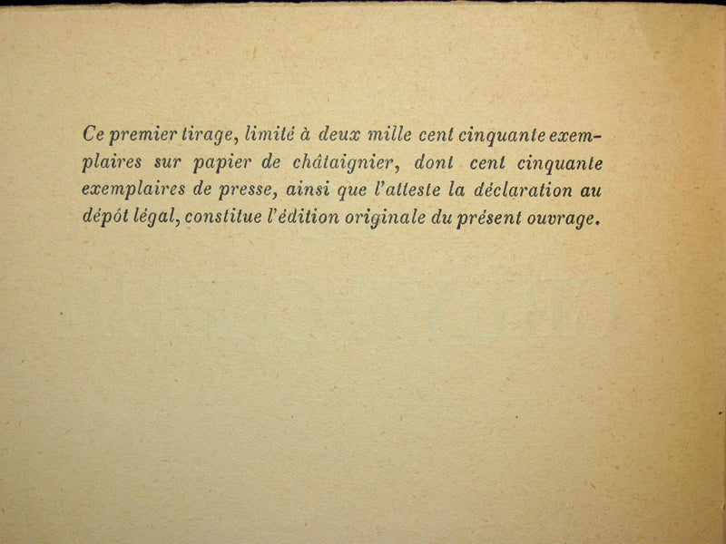 1941 Rare First Edition - LE CRÈVE-COEUR by Louis ARAGON - E.O. Limited to 2150 copies