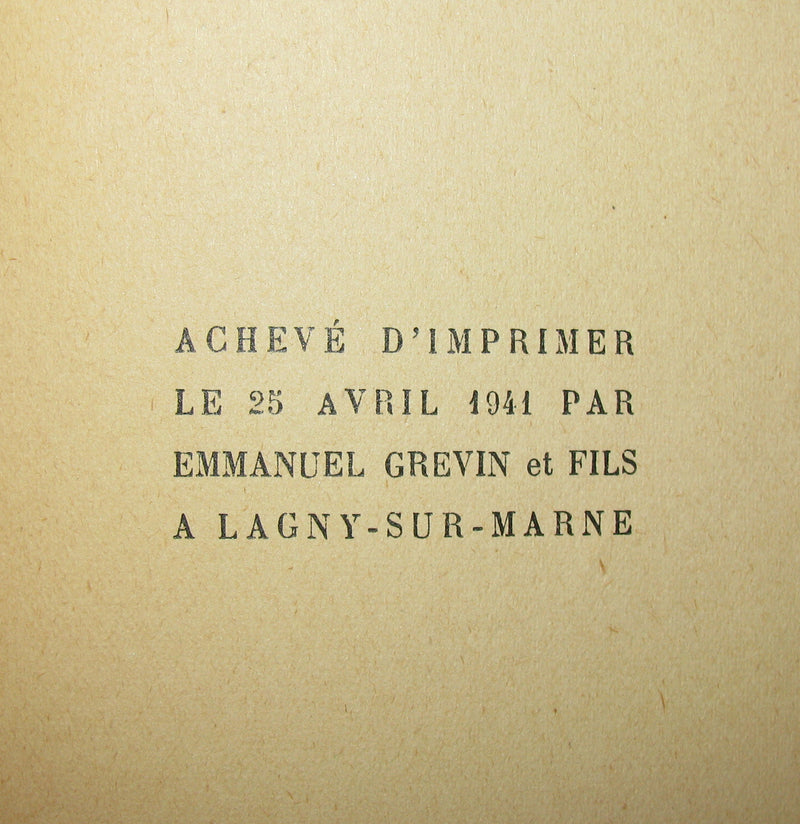 1941 Rare First Edition - LE CRÈVE-COEUR by Louis ARAGON - E.O. Limited to 2150 copies