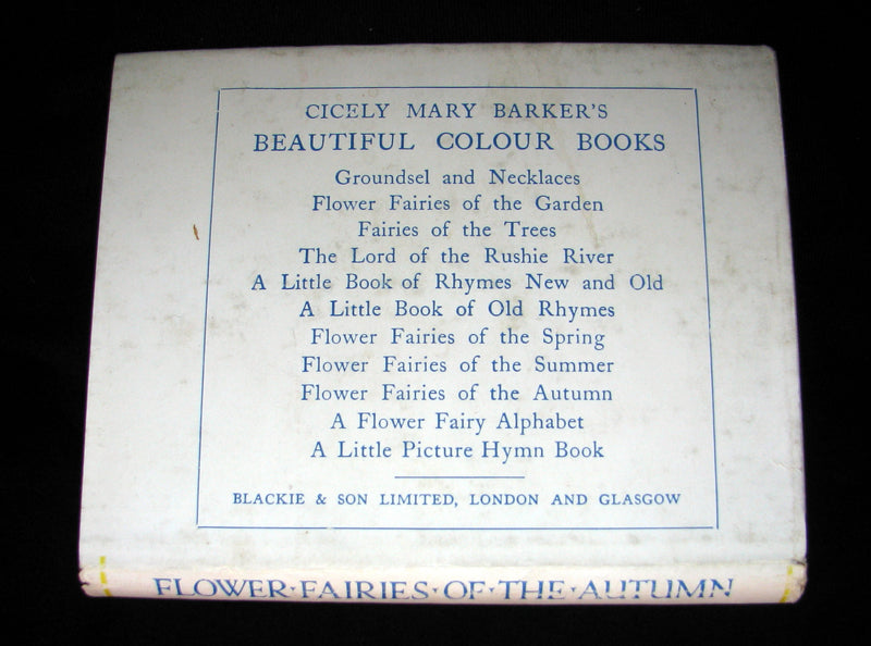 1930's Book - Cicely Mary Barker - FLOWER FAIRIES OF THE AUTUMN