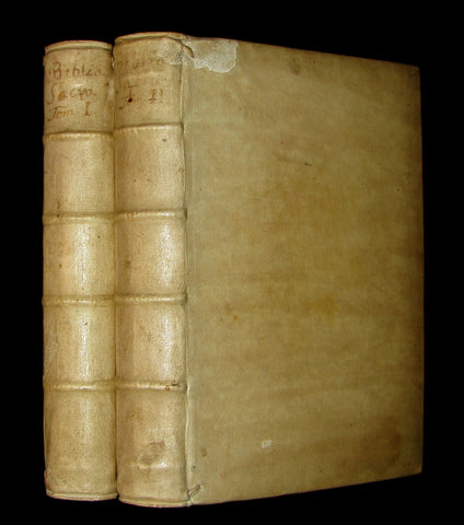 1669 Rare Latin Bible set - Biblia Sacra Vulgate Holy BIBLE Vulgatae Editionis