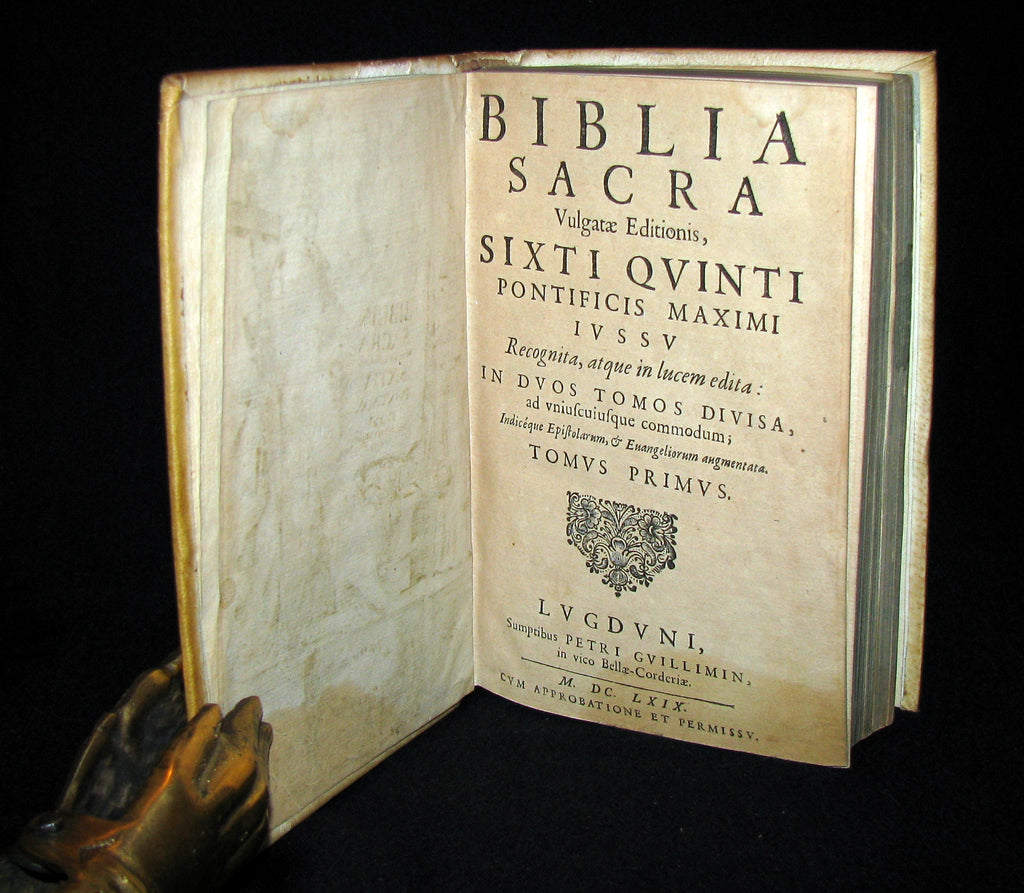 1669 Rare Latin Bible Set - Biblia Sacra Vulgate Holy BIBLE Vulgatae E ...