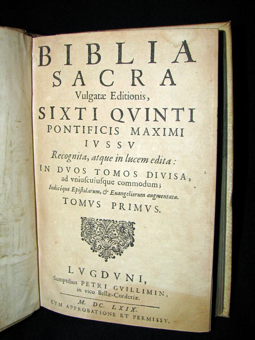 1669 Rare Latin Bible set - Biblia Sacra Vulgate Holy BIBLE Vulgatae Editionis