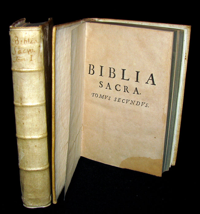 1669 Rare Latin Bible set - Biblia Sacra Vulgate Holy BIBLE Vulgatae Editionis