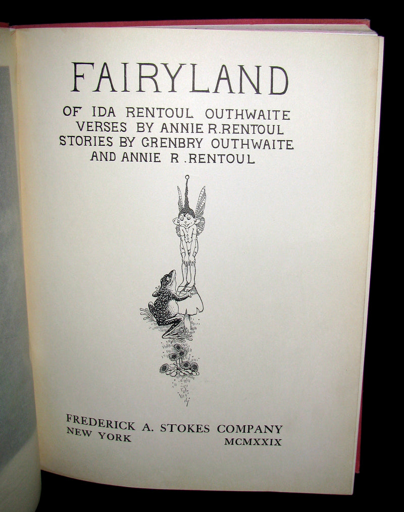 1929 Rare color illustrated Book ~ FAIRYLAND by Ida Renthoul Outhwaite First Edition