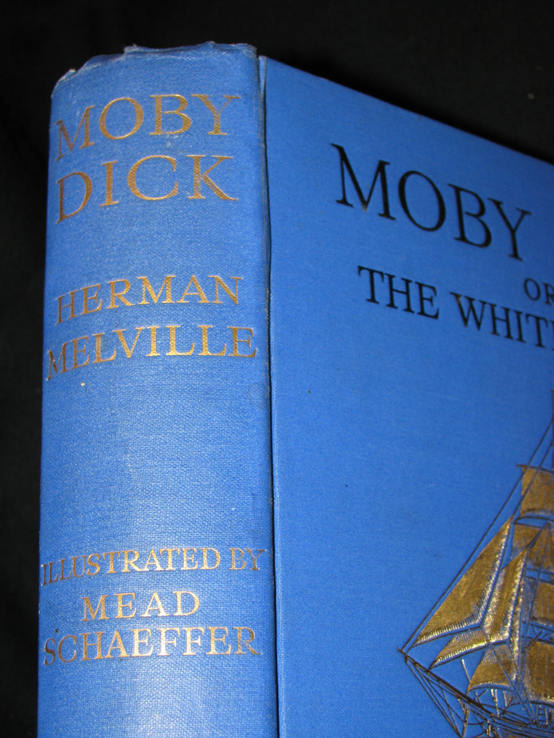 1930 Rare Book - Moby Dick or The White Whale by Herman Melville, illustrated by Mead Schaeffer