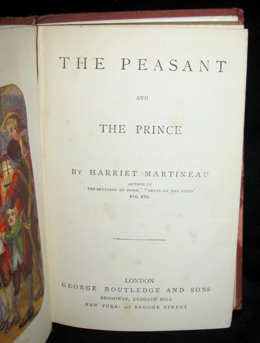 1875 Rare Book - The Peasant and the Prince by Harriet Martineau