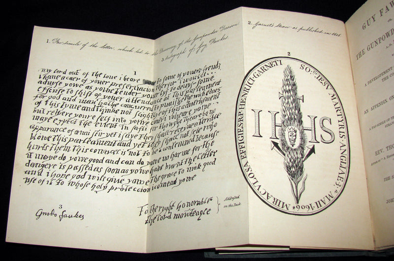 1840 Rare Book -  Guy Fawkes Or, The Gunpowder Treason, A.D. 1605; With a Developement of the Principles of the Conspirators; and an Appendix on the Anonymous Letter