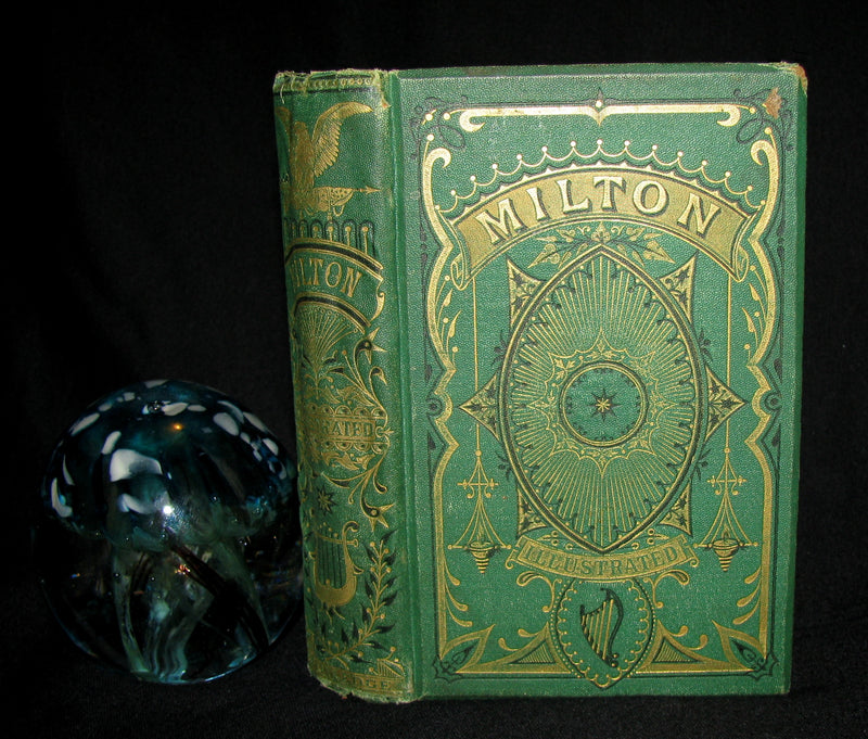 1885 Rare Book ~ The Poetical Works of John Milton illustrated by William Harvey