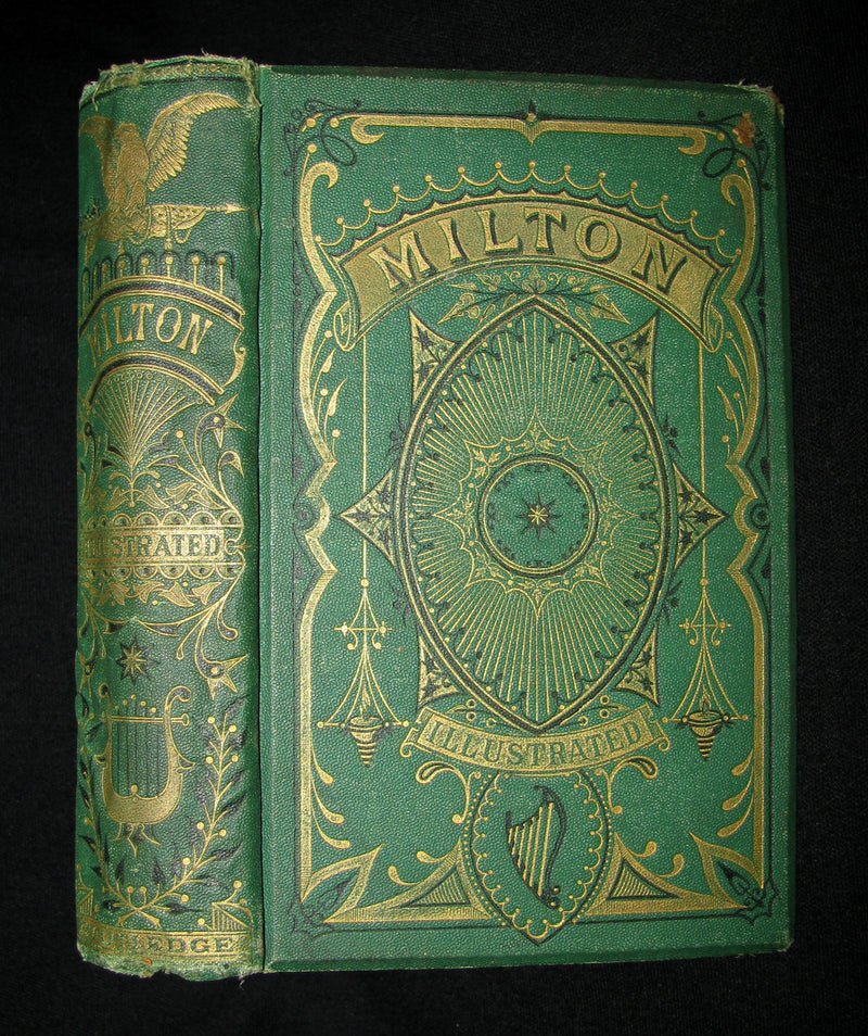 1885 Rare Book ~ The Poetical Works of John Milton illustrated by William Harvey