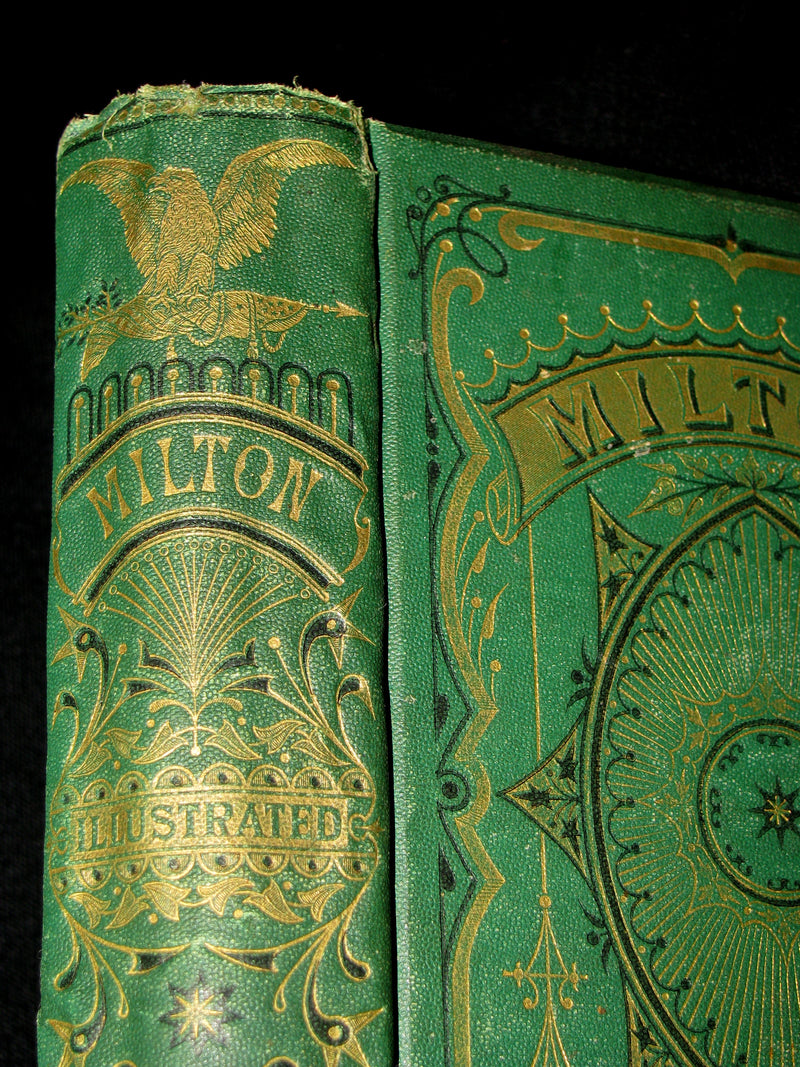 1885 Rare Book ~ The Poetical Works of John Milton illustrated by William Harvey