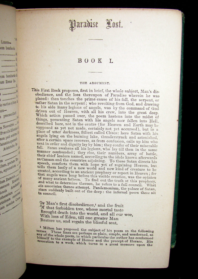 1885 Rare Book ~ The Poetical Works of John Milton illustrated by William Harvey