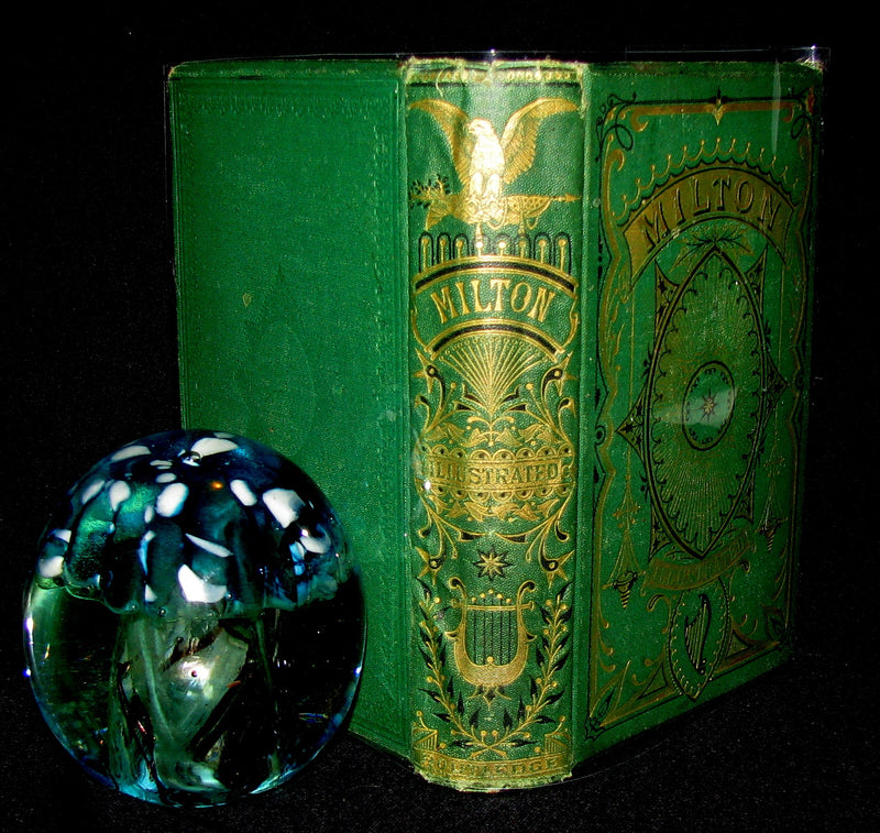 1885 Rare Book ~ The Poetical Works of John Milton illustrated by William Harvey