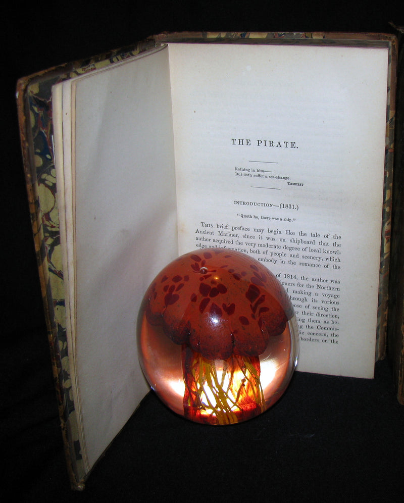 1858 Rare Book set  -  The Pirate (The Waverley Novels Household Edition - complete in 2 volumes)  by Walter Scott