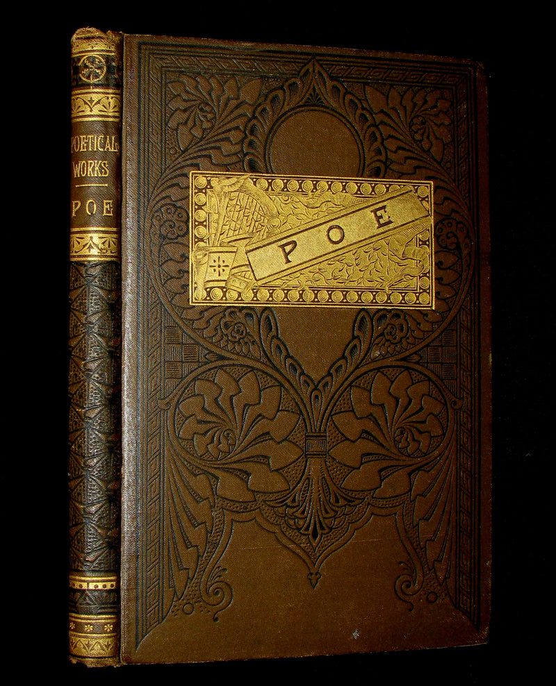 1883 Scarce Edition - Poems of Edgar Allan POE (The Raven, Lenore, ...) with Memoir. Illustrated.