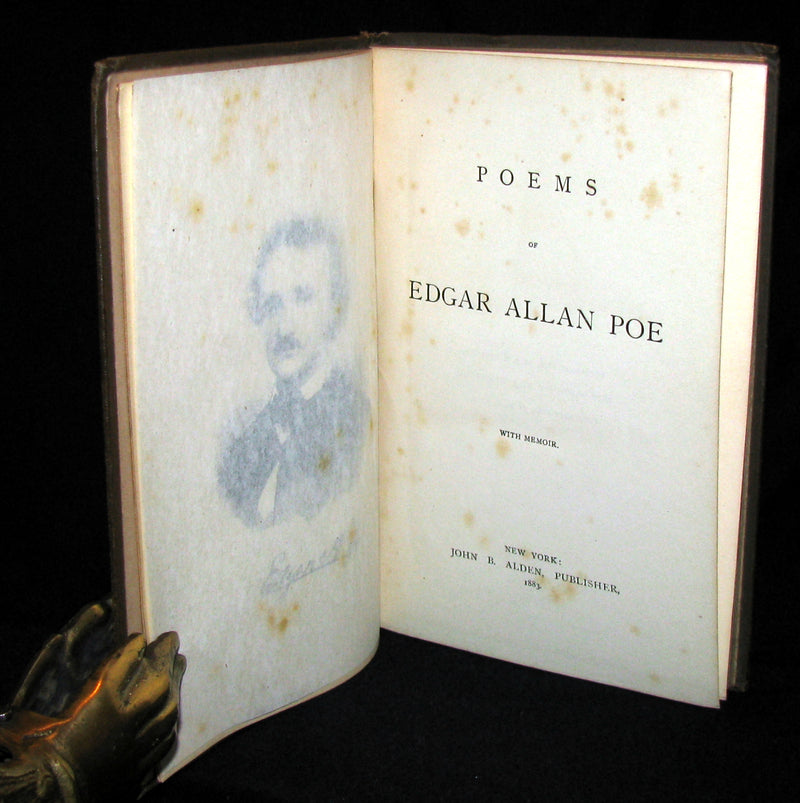 1883 Scarce Edition - Poems of Edgar Allan POE (The Raven, Lenore, ...) with Memoir. Illustrated.