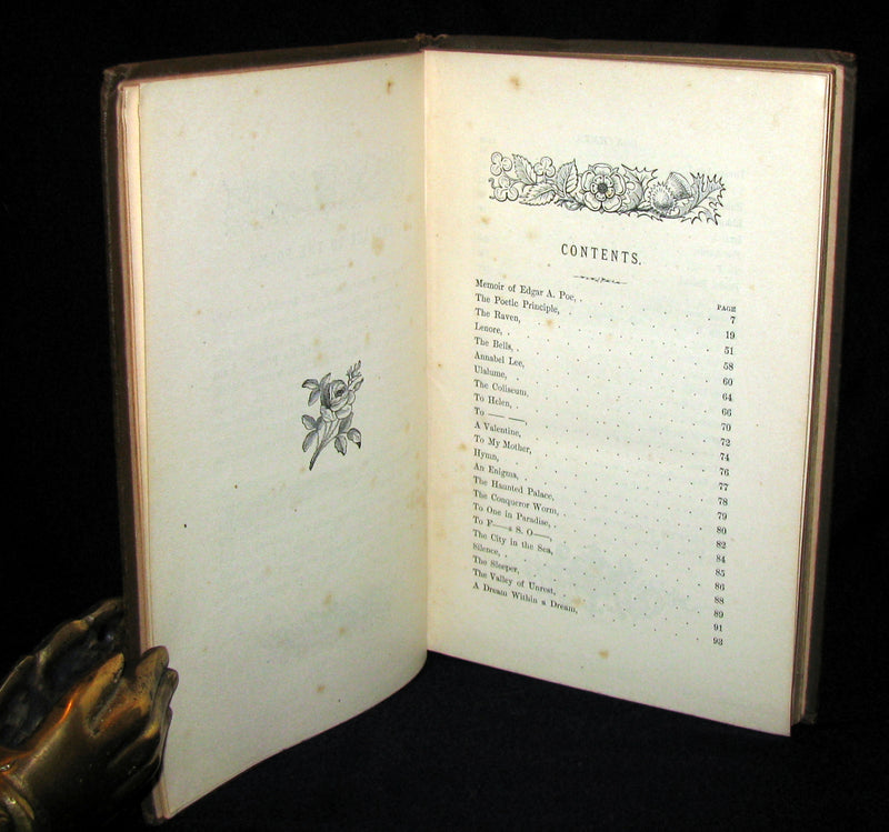 1883 Scarce Edition - Poems of Edgar Allan POE (The Raven, Lenore, ...) with Memoir. Illustrated.