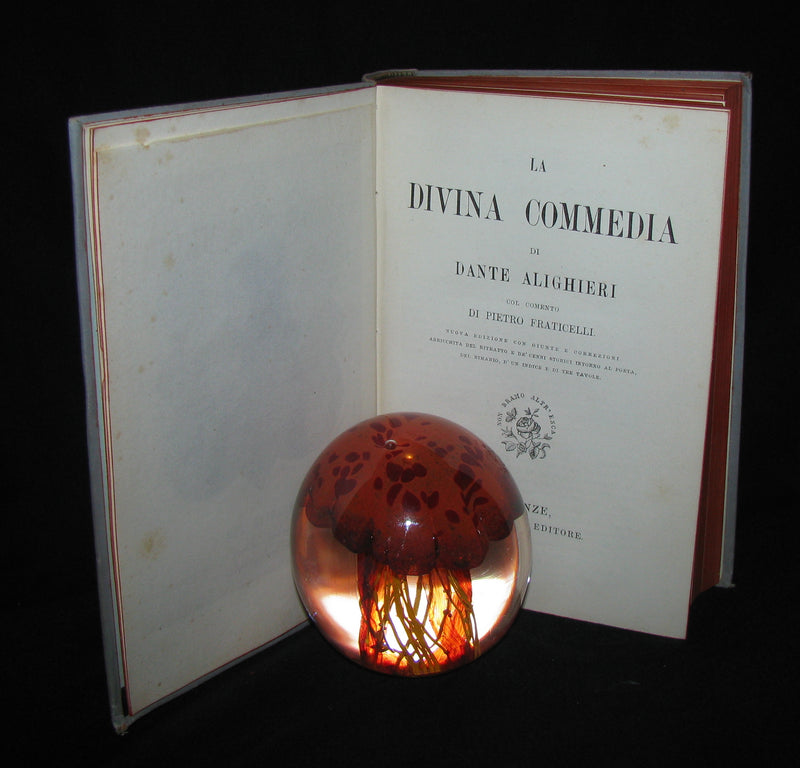 1892 Rare Italian Book - La Divina Commedia di DANTE ALIGHIERI