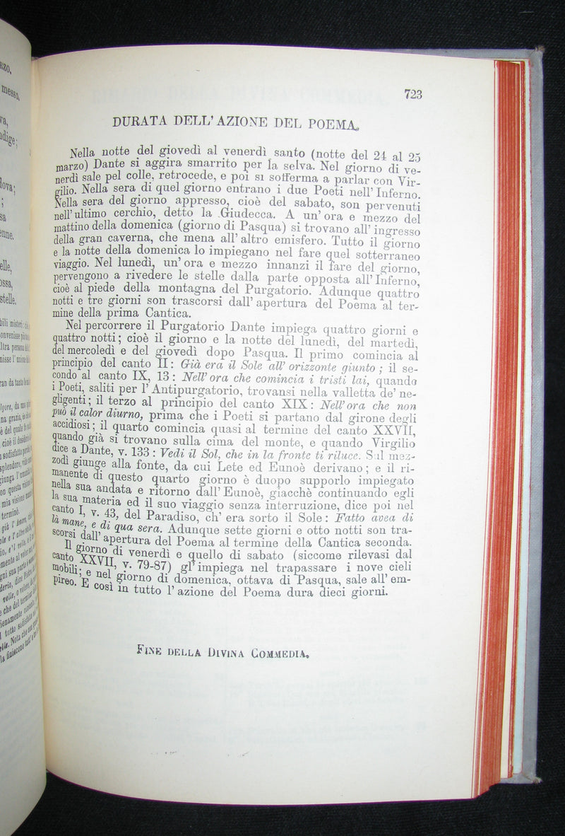 1892 Rare Italian Book - La Divina Commedia di DANTE ALIGHIERI