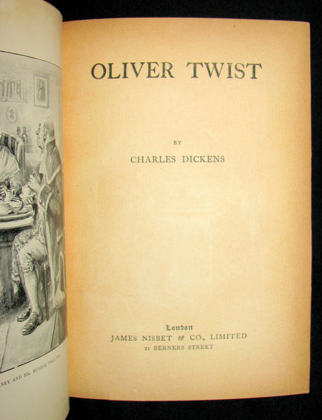 1900's Rare Nisbet Victorian Edition -  OLIVER TWIST by Charles Dickens