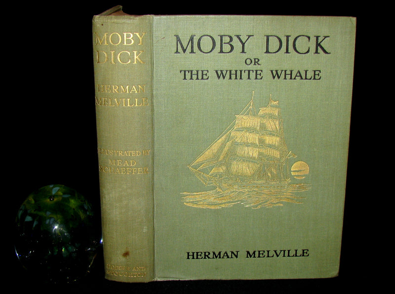 1930 Rare Book - Moby Dick or The White Whale by Herman Melville, illustrated by Mead Schaeffer