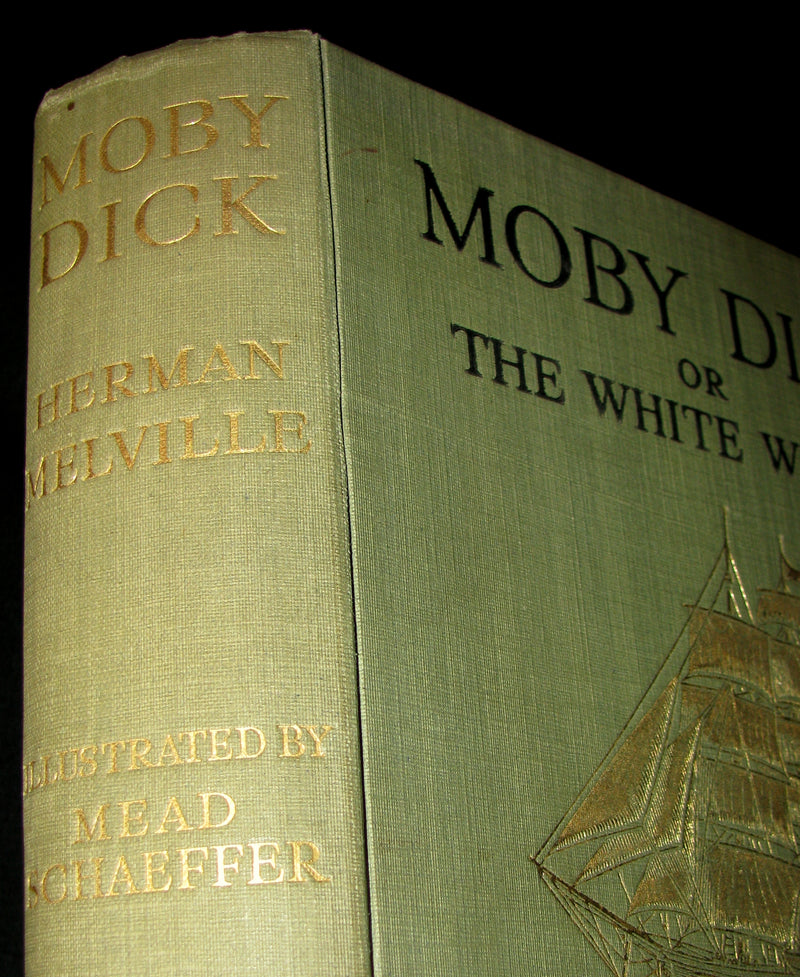 1930 Rare Book - Moby Dick or The White Whale by Herman Melville, illustrated by Mead Schaeffer
